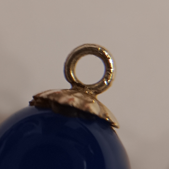 14K Gold Charms for Hoop Earrings Blue - Picture 4 of 5